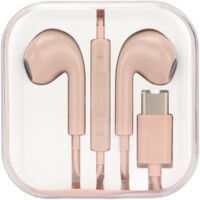 Casque Anti-Bruit Type C avec Micro Intégré pour Xiaomi Huawei - Rose