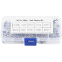 200 pièces - Assortiment de Diodes Redresseuses 1N4001-1N4007 & 1N5817-1N5819 - 10 Types - Avec Boîte de Stockage
