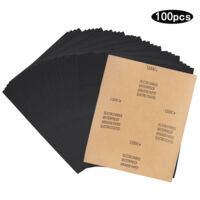 Papier de verre au carbure de silicium grain 1200, 100 feuilles pour polissage humide