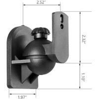 2 supports muraux en nylon pour enceintes, réglables pour home cinéma et bibliothèque, fixation solide