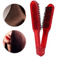 Plaque lisseuse professionnelle en bois pour cheveux - Lisseur redresseur durable (Couleur Rouge)