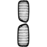 Calandre de course avant pour BMW Série 1 F20 (2015-2017), calandre sport à double barrettes (brillante)