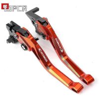 Leviers de frein et d'embrayage réglables pour motos Kymco Downtown DT 125, 200, 300 et 350, Xciting 250, 300 et 350, 400 S et 500 K-XCT (orange)