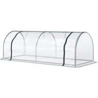 Pergola Oustunny en Acier et PVC, 250x100x80 cm, avec Portes Charnières Avant