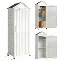 Cabanon de Jardin en Bois, Rangement avec Étagères Réglables et Toit Zingué