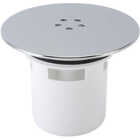 Bouche d'évacuation de douche ronde ABS 4,5 pouces, couvercle à drainage rapide avec filtre à cheveux en acier inoxydable, pour salle de bain, compatible avec trous d'évacuation de 90mm. (1/5)