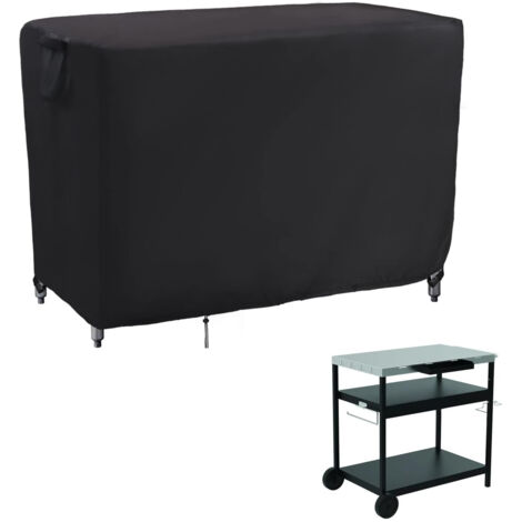 Housse de protection imperméable pour table de préparation extérieure, couvre barbecue et four à pizza - Dimensions 133x57x90cm (1/5)