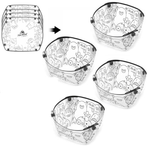 Kit de Bols Pliables pour Pique-nique, 4 Pièces en Matière Alimentaire, Portable pour Déjeuner en Famille, 7×5.5×3.5 Pouces. (1/4)