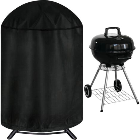 Housse de barbecue en oxford 210D imperméable, protection pour gril en dôme, anti-poussière et anti-UV, couvre-barbecue extérieur pour grils ronds type Weber, Char-Broil, etc. -- 62x105 cm (1/5)