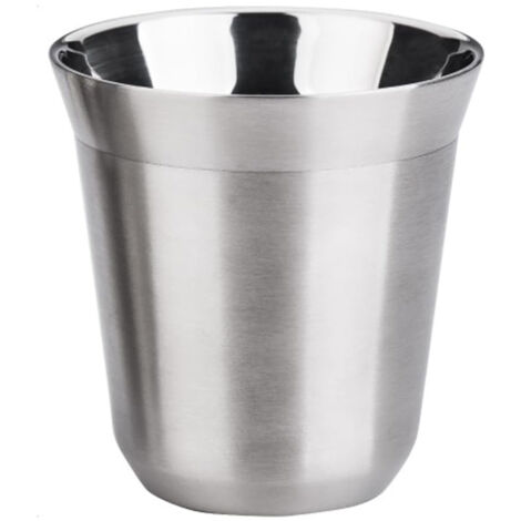 Tasse à expresso en acier inoxydable 80 mL - Double paroi isolante pour café, idéale pour boissons chaudes et froides, lot de 1 (1/5)