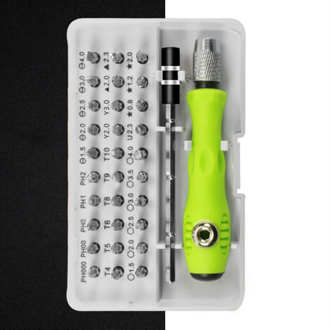 Tournevis Magnétique 32 en 1 avec 32 Embouts et Poignée - Kit d'Outils à Main pour Réparations Domestiques (1/5)