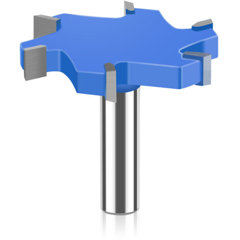 Fraise de surfacage pour dégauchissage, 1/2" queue, 2-1/2" diamètre coupe, 6 dents, multifonctionnelle pour bois massif, panneaux denses et stratifiés (1/5)