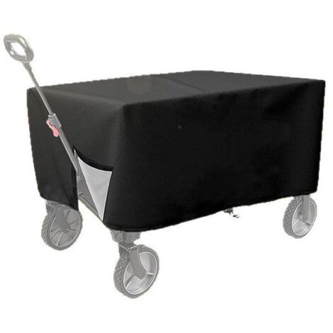 Bâche de protection pour charrette pliante Oxford 420D, imperméable, anti-poussière, anti-UV, résistante aux intempéries, extérieur jardin, 97x56x51 cm.