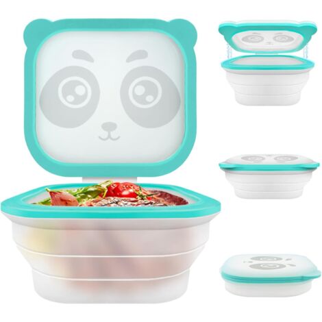 Boîtes de Rangement Alimentaire en Silicone, Bols de Camping avec Couvercles, Réutilisables et Lavables au Lave-vaisselle, 30 Oz pour Pique-nique et Voyage (1/5)