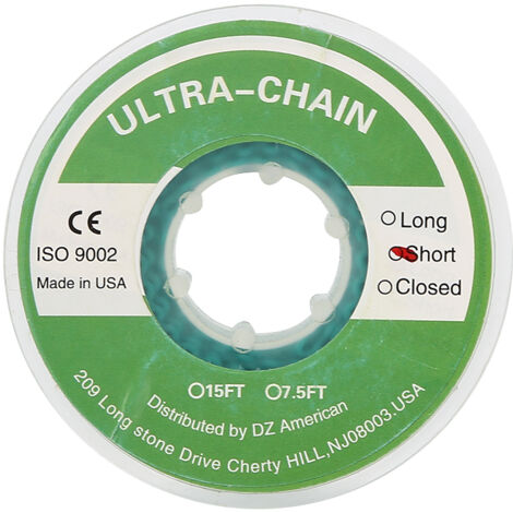 Chaine élastique orthodontique colorée pour appareil dentaire - Vert clair (1/5)