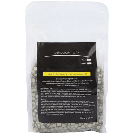 Perles de cire chaude indolores pour épilation complète du corps, 500g - Cire dépilatoire efficace et durable (1/5)