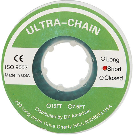 Chaine élastique orthodontique colorée pour appareil dentaire - Vert foncé (1/5)