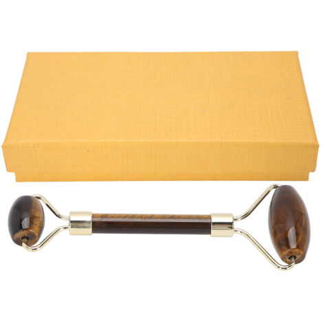 Rouleau de jade naturel pour soin anti-âge, lissant rides et raffermissant la peau - Outil beauté en obsidienne (1/5)