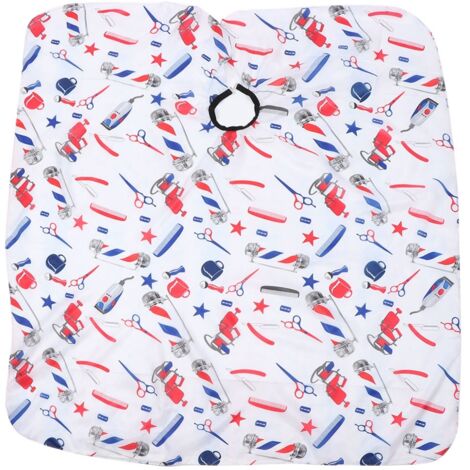 Cape de coiffure professionnelle 160x140 cm - Tablier de salon blanc pour coupe et beauté (1/5)