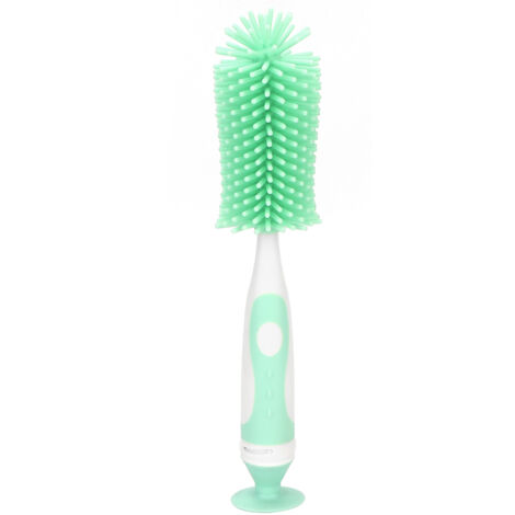 Brosse de Nettoyage 360° pour Tétines de Biberon en Silicone - Vert (1/5)
