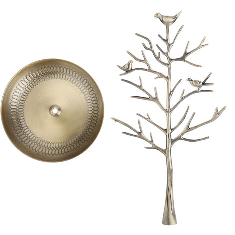 Porte-bijoux design pour colliers et bracelets en bronze antique - Support de rangement élégant