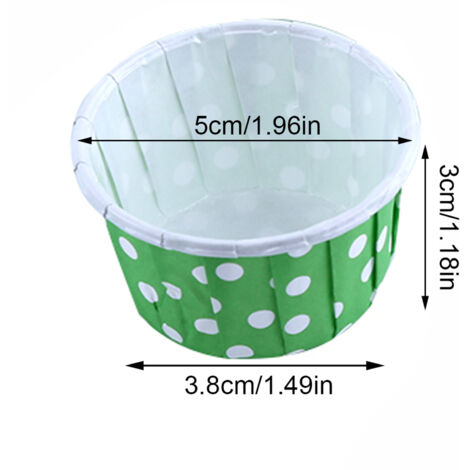 100 pièces Caissettes à Cupcakes Papier Vert pour Muffins, Fête et Mariage - Emballage Pâtisserie (1/3)