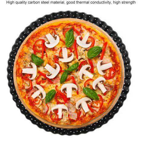 Moule à Pizza en Acier au Carbone Antiadhésif - Outil de Cuisine pour Four (Diamètre 20 cm) (1/5)