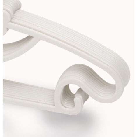 10 Hangers pour Enfants en Plastique Épais avec Nœud Papillon pour Vêtements de Bébé Blanc (1/5)