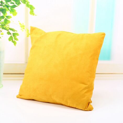 Housse de coussin en toile de coton uni, décoration d'intérieur pour salon (1/3)