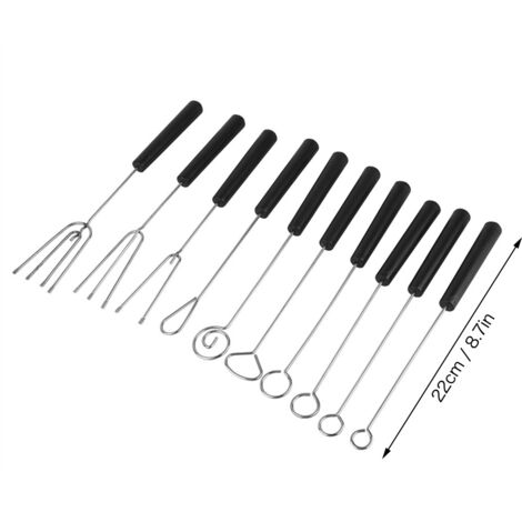 10Pcs DIY Baking Supplies Stainless Steel Chocolate Dipping Fork Set (1/5)