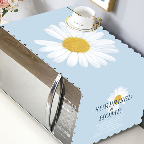 Housse micro-ondes imperméable 35x100cm style nordique avec motif marguerite