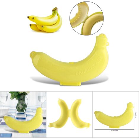 Boîte de Rangement Banane Colorée pour Déjeuner - Protège-Fruit Pratique (1/5)