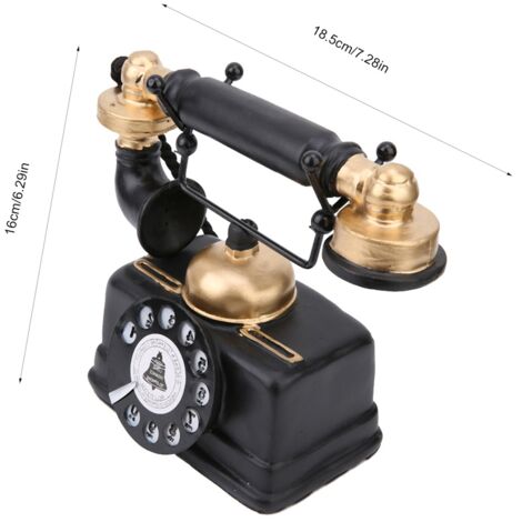 Téléphone Rétro Vintage avec Fil pour Décoration de Bureau ou Maison