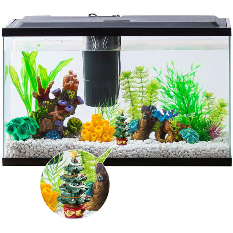 Décoration de Noël pour Aquarium - Arbre de Noël en Résine pour Bassin à Poissons (1/5)