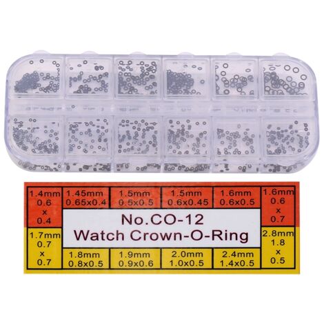 1.4-2.8mm 12 Tailles Joints Toriques Montres Étanchéité Boîte Couronne Étanche pour Scellement (1/5)