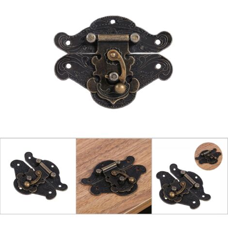 Serrure Décorative Vintage pour Coffret à Bijoux en Bois - Fermoir Antique (1/5)