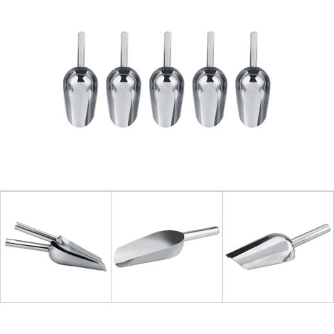5 x Cuillères à Bonbons Élégantes pour Buffet de Mariage, Acier Inoxydable, Nouveau Set pour Cuisine