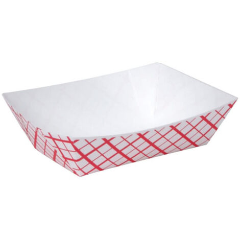 50 Plateaux Alimentaires Jetables en Papier Anti-Gras pour Hot-Dogs, Glaces, Popcorn et Nachos (1/5)
