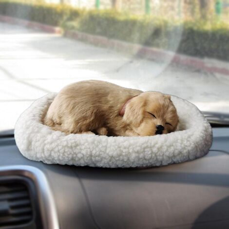 Jouet Chien Dormeur Réaliste avec Tapis - Peluche Animale Respirante pour Enfants, Décoration Maison (1/5)