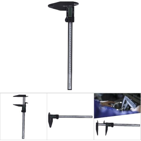 Étrier numérique électronique 300mm avec mâchoires longues pour mesures précises, règle carbone 150mm/300mm (1/5)