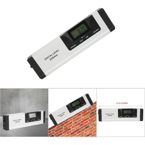 Niveau Laser Numérique 225mm avec Règle Rétroéclairée Rouge, Alliage d'Aluminium Magnétique (1/5)