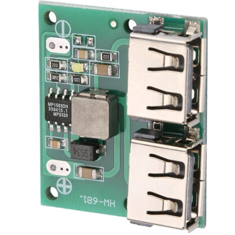 Module de charge DC-DC abaisseur 9V/12V/24V vers 5V 3A avec double sortie USB (1/5)
