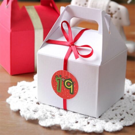 Étiquettes Numérotées pour Calendrier de l'Avent, Autocollants Cadeaux DIY pour Emballages de Bonbons de Noël (1/5)