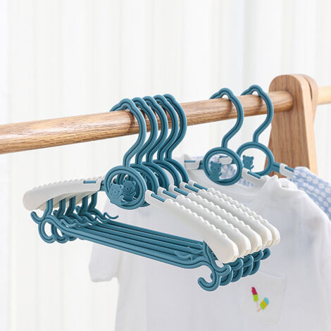 Porte-vêtements Enfant en Plastique Adorable, Anti-Glissant et Réglable - Bleu Nordique Haute Résistance (1/5)