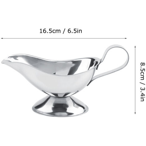 Bateau à Sauce en Acier Inoxydable pour Steak et Assaisonnement (150ml) - Récipient de Cuisine Professionnel (1/5)