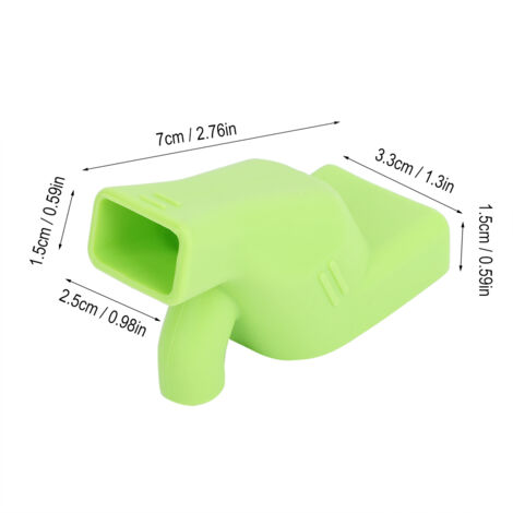 Prolongateur de Robinet en Silicone pour Lavabo, Idéal pour Enfants (Vert) (1/5)