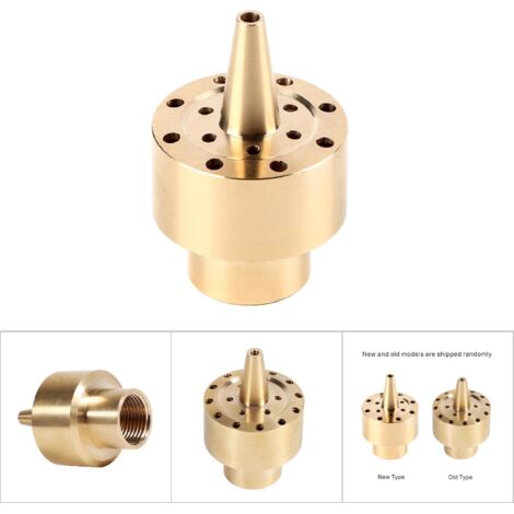 Buse de Fontaine pour Bassin de Jardin en Laiton, Jet d'Eau Orné, Tête d'Arrosage Dorée (1/2") (1/5)