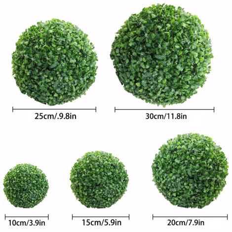 Boule de Plante en Plastique Vert pour Décoration Intérieure et Extérieure (1/5)