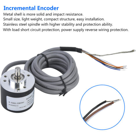 Encodeur Rotatif Incrémental E6B2-CWZ6C 38mm Usage Général (2500 Impulsions/Tour) (1/5)