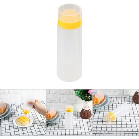 Bouteille Sauce Pressoir 4 Trous Résine Sûre pour Ketchup Confiture Mayonnaise Huile d'Olive Jaune/Rouge (1/5)